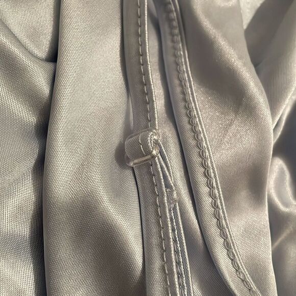 Baby Blue Satin Slip Dress Womens Size Extra Large Ruched Sleeveless - Picture 10 of 10